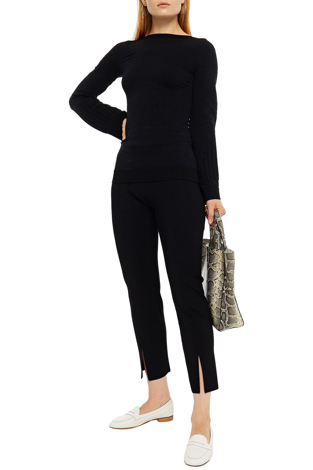 WOLFORD Stretch-jacquard top