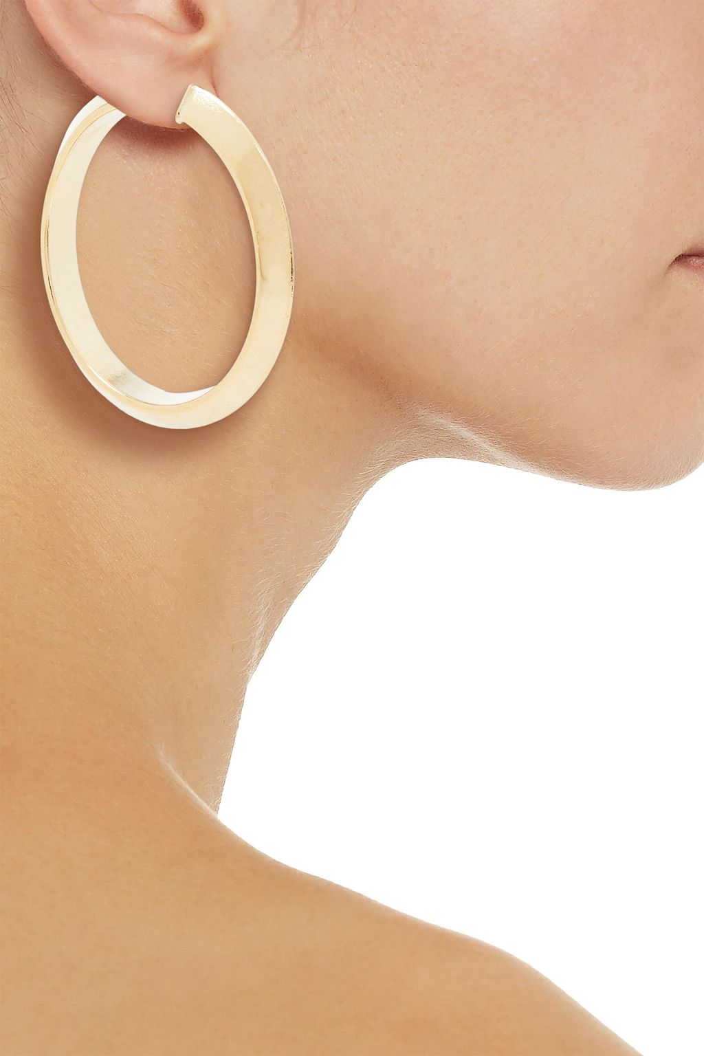 KENNETH JAY LANE 14 KT. vergoldete Creolen
