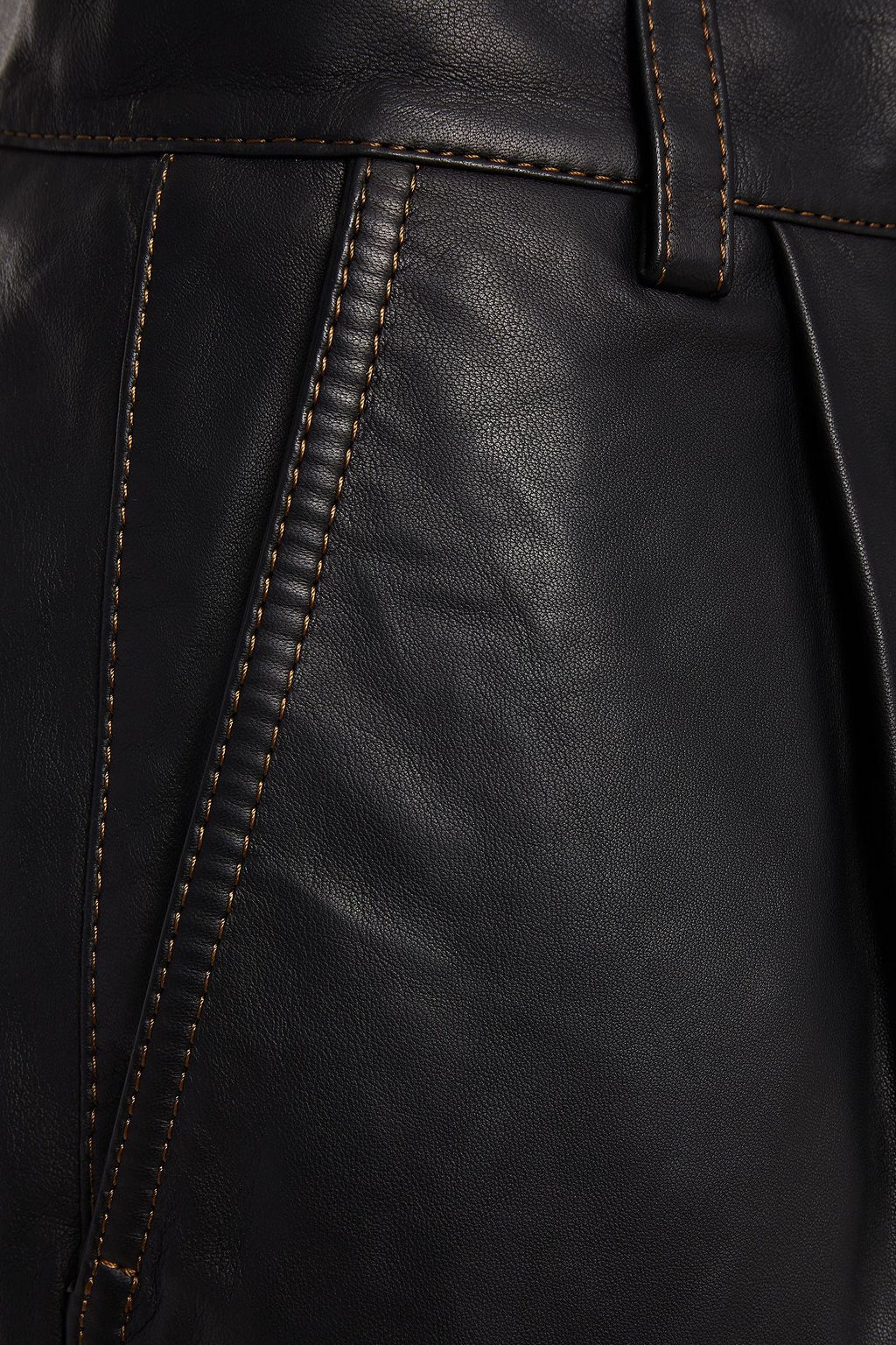 CLAUDIE PIERLOT Cayce pleated leather tapered pants