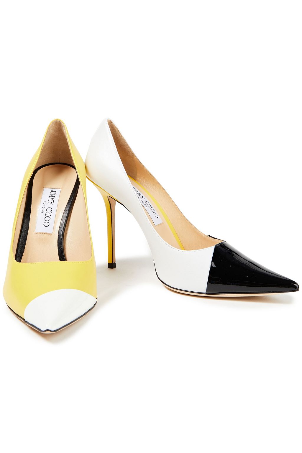 JIMMY CHOO Love 100 Pumps aus Leder in Colour-Block-Optik