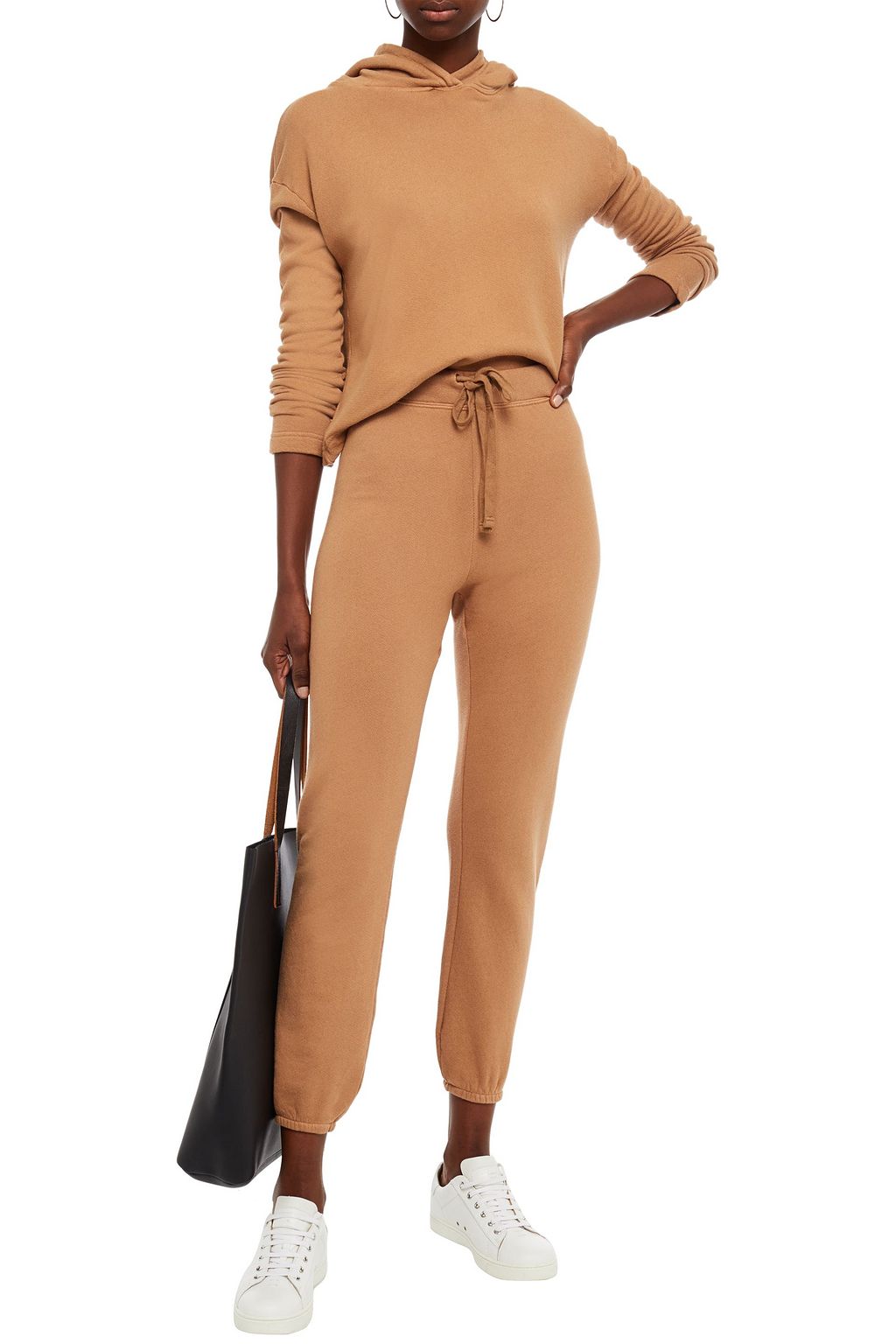 ENZA COSTA French cotton-blend terry track pants