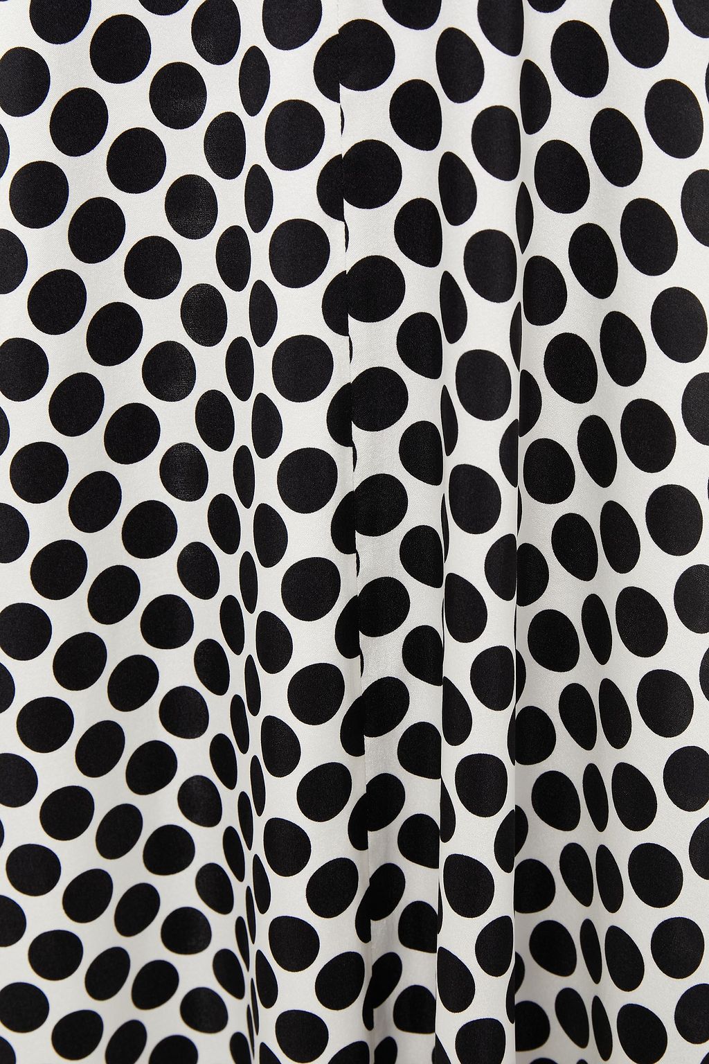 ALEXANDRE VAUTHIER Asymmetric polka-dot silk-blend satin midi skirt