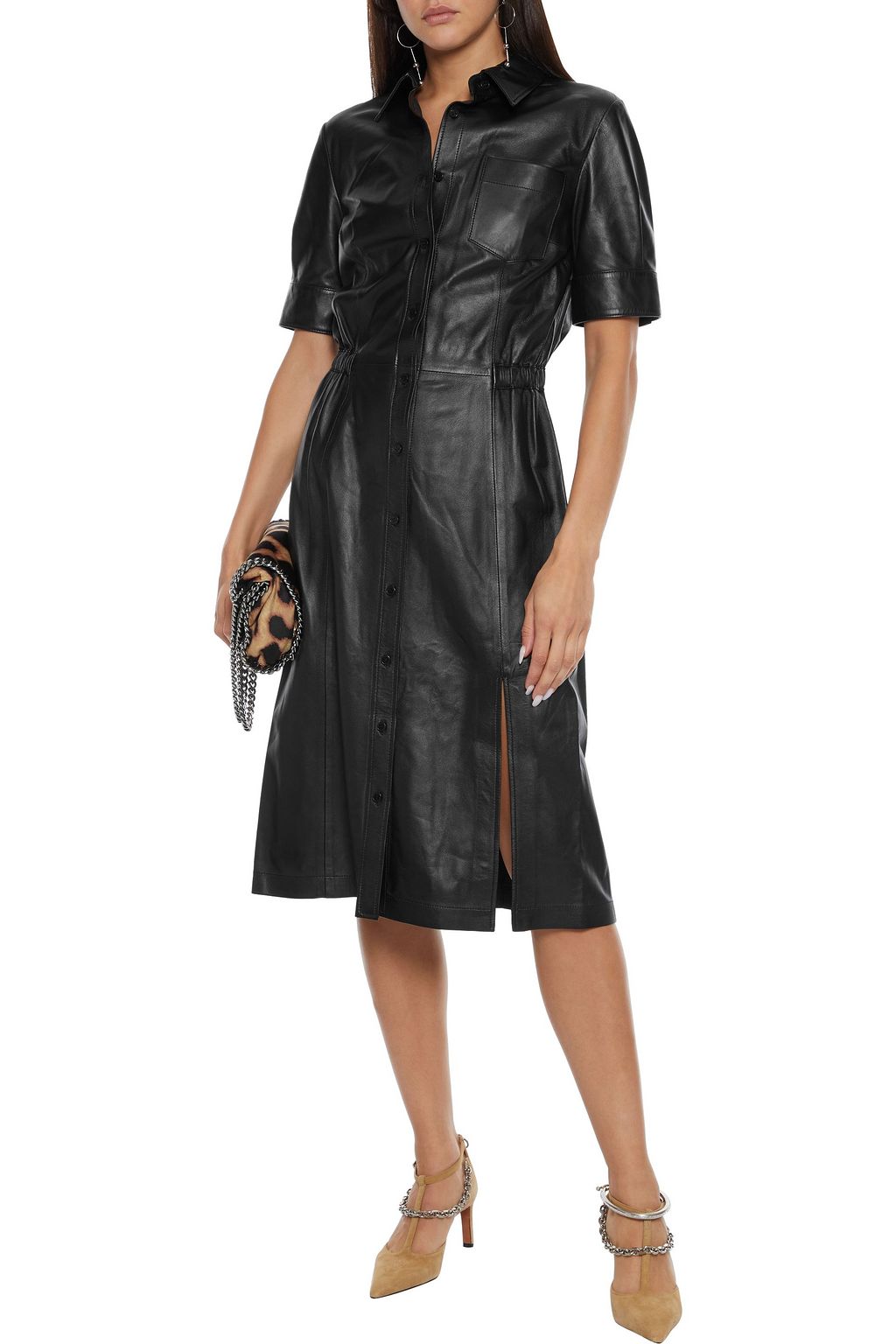 ALTUZARRA Leather shirt dress