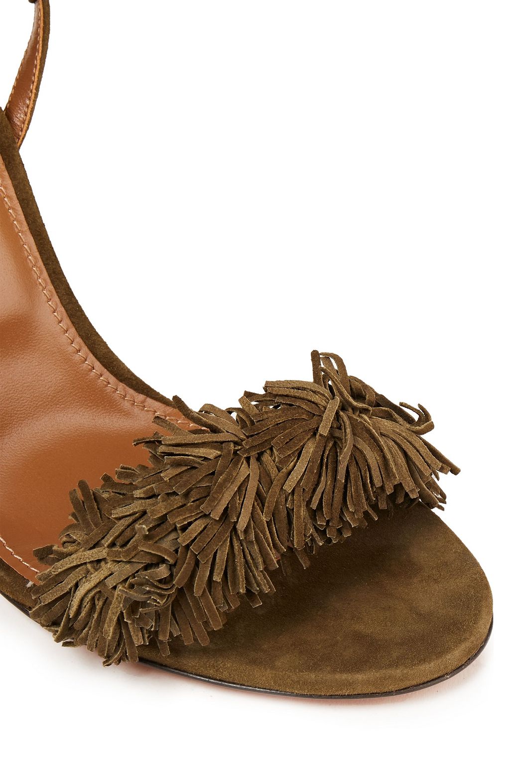 AQUAZZURA Wild Thing 105 fringed suede sandals