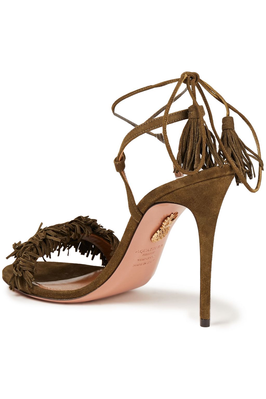 AQUAZZURA Wild Thing 105 fringed suede sandals