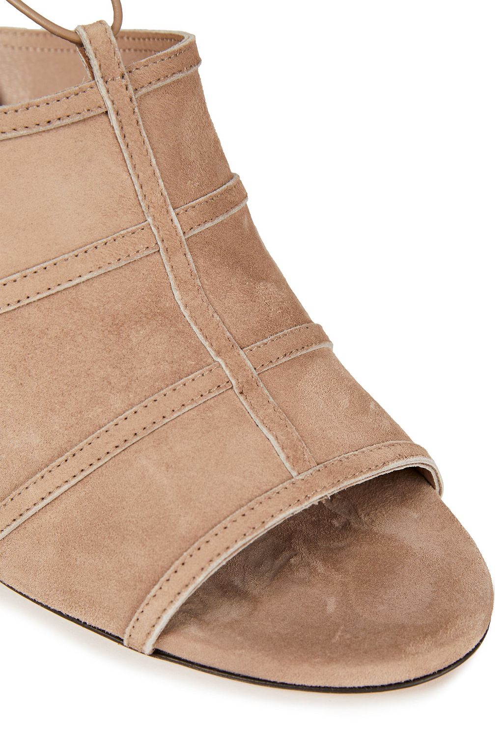 AQUAZZURA Very Eugenie 85 lace-up leather and suede sandals