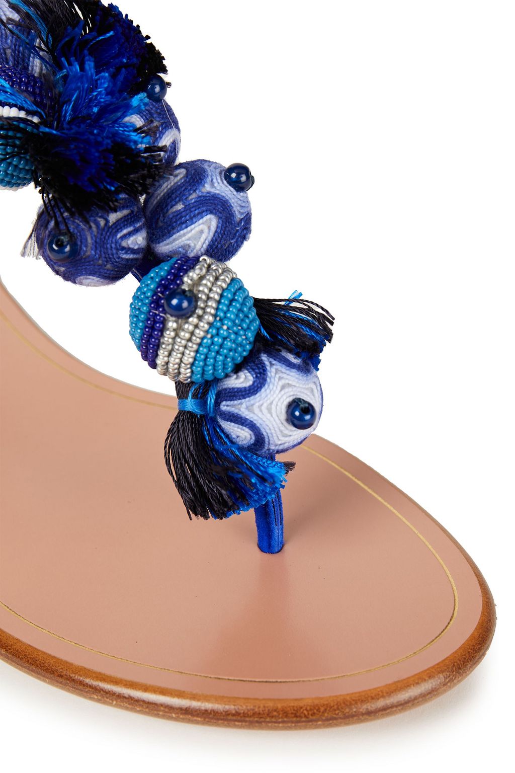 AQUAZZURA Tropicana embellished suede sandals