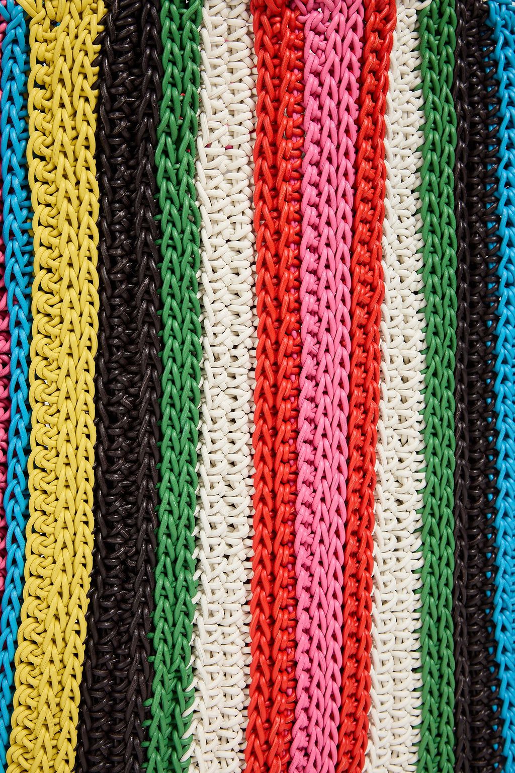 CHLOÉ Striped crocheted leather tote