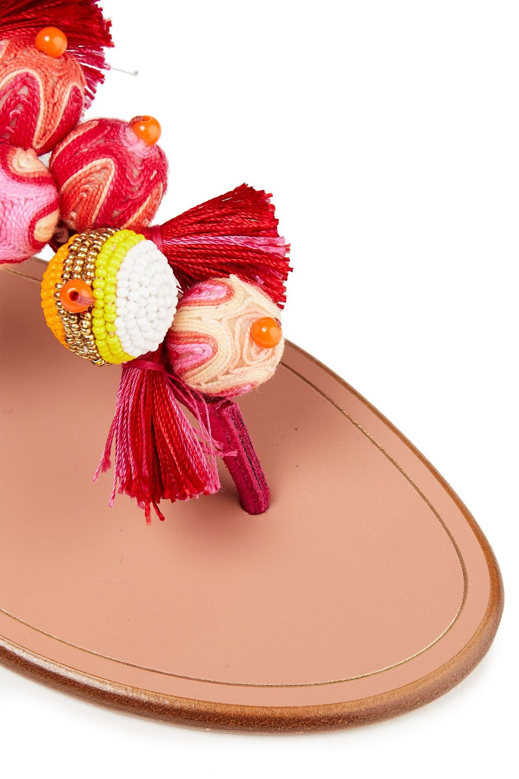 AQUAZZURA Tropicana verzierte Sandalen aus Veloursleder