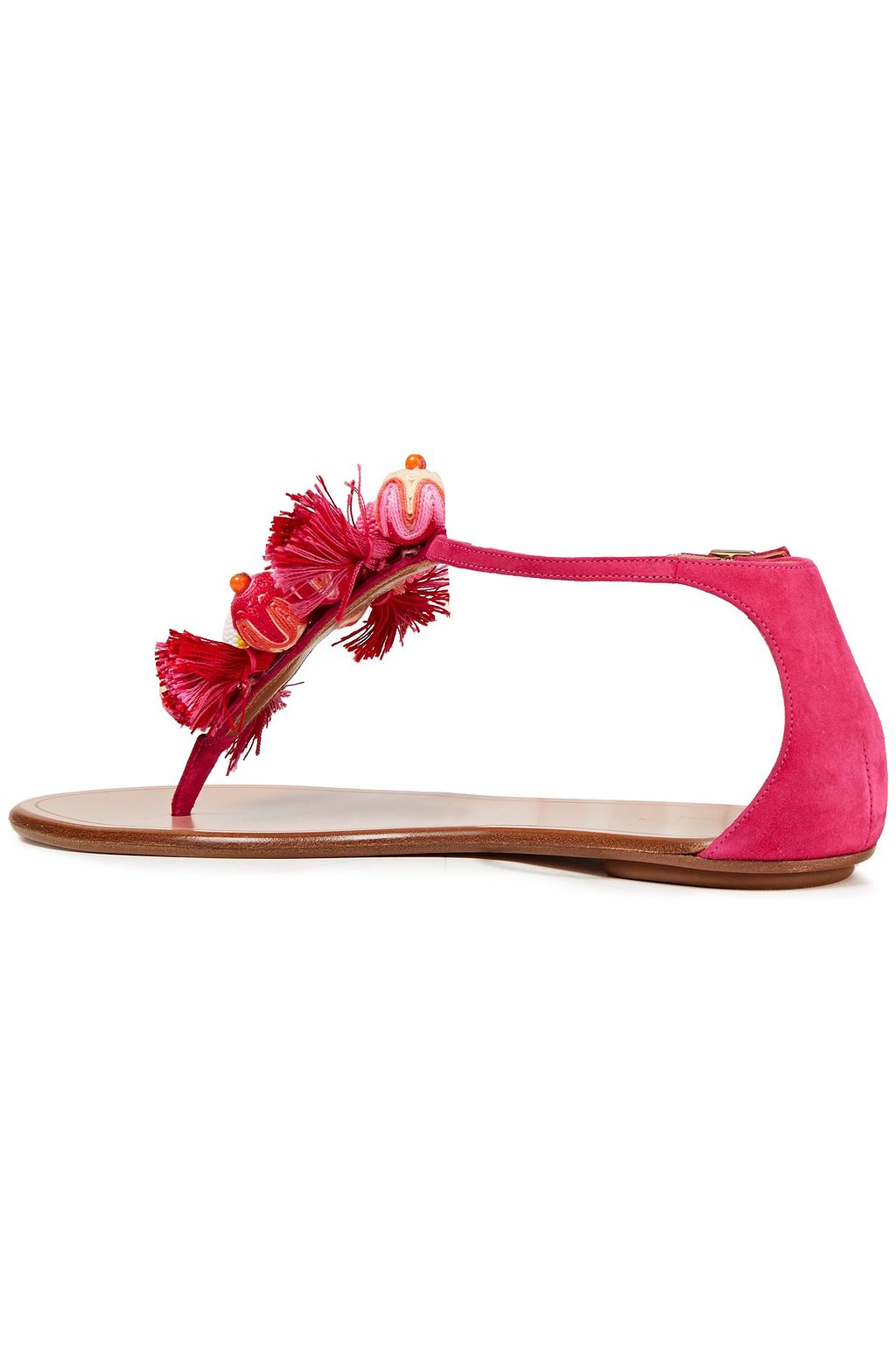 AQUAZZURA Tropicana verzierte Sandalen aus Veloursleder
