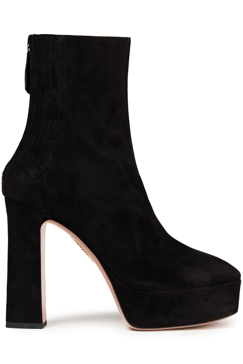 Aquazzura Woman Suede Platform Ankle Boots Black Size 37