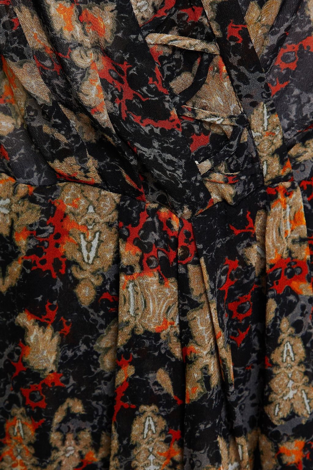 IRO Otso wrap-effect printed georgette mini dress