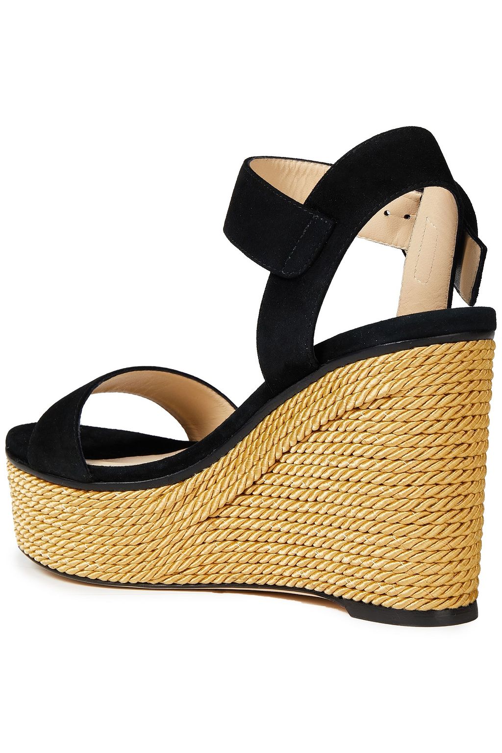 JIMMY CHOO Abigail 100 suede wedge espadrilles