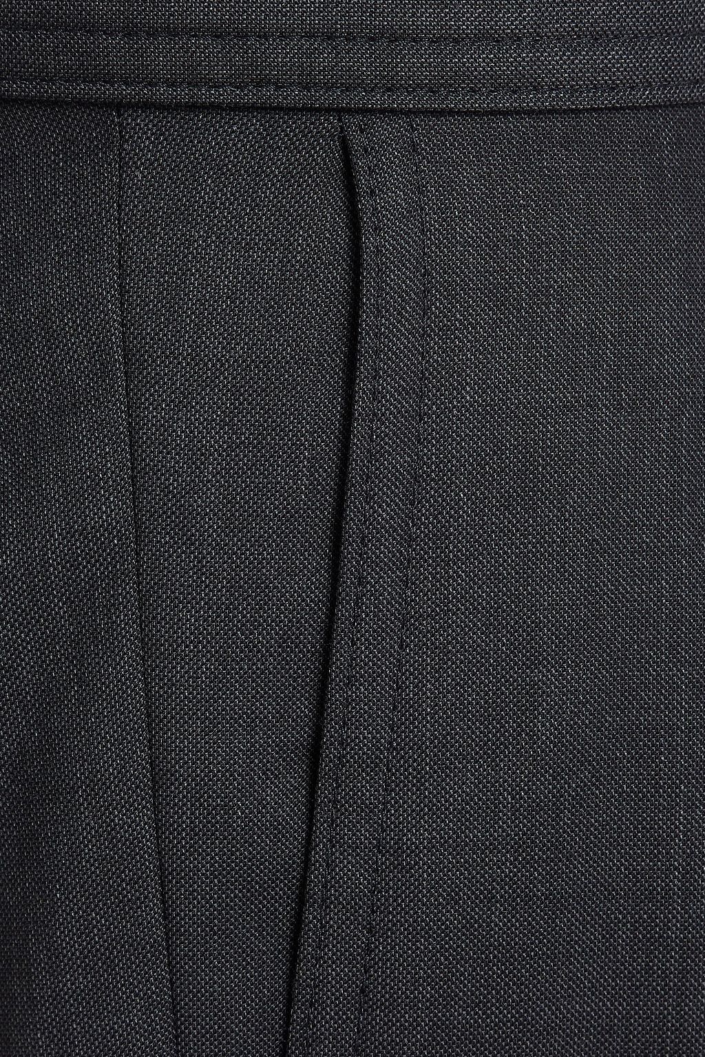 IRO Popineta pleated mélange wool straight-leg pants
