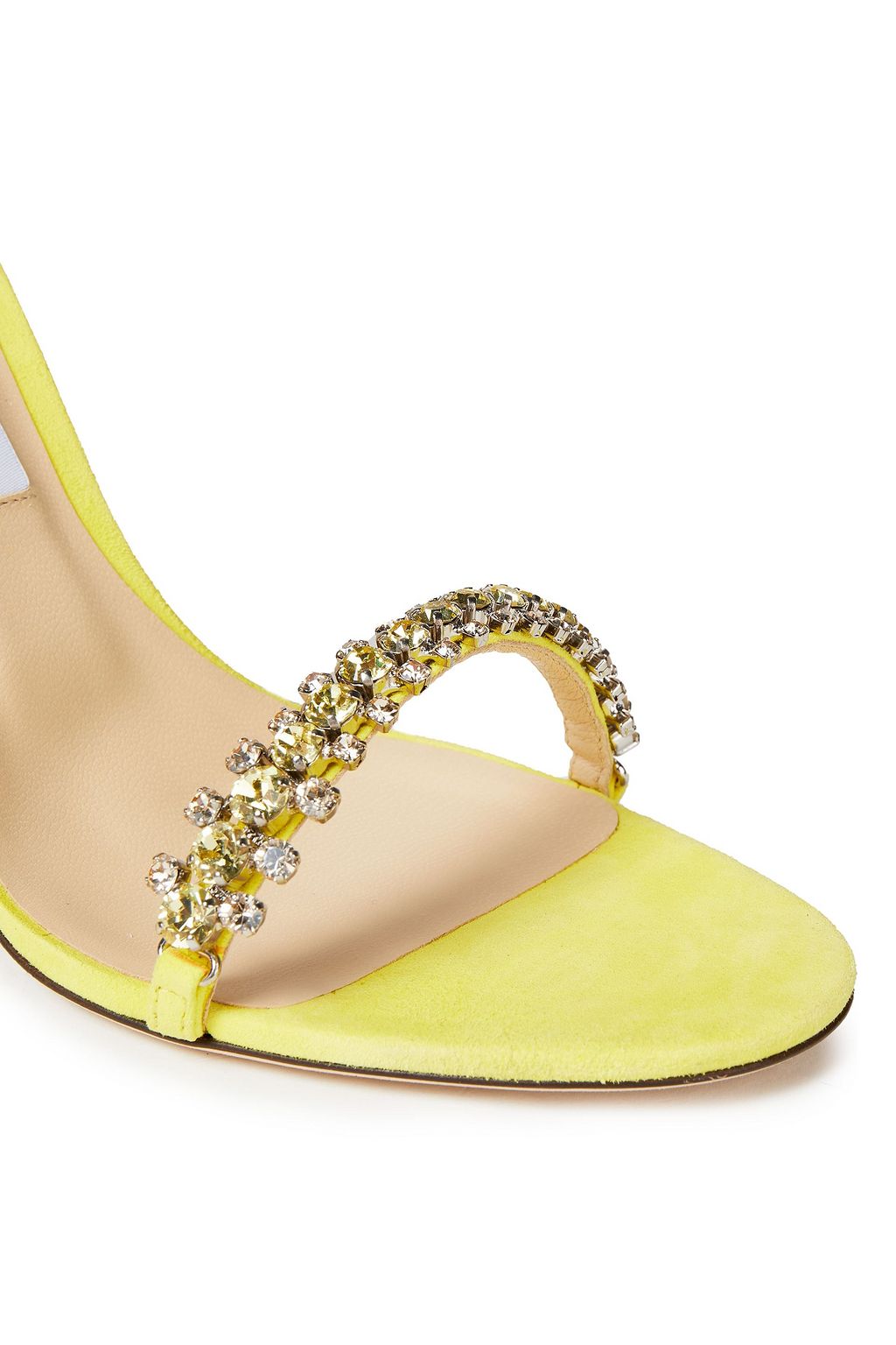JIMMY CHOO Shiloh 100 crystal-embellished suede sandals