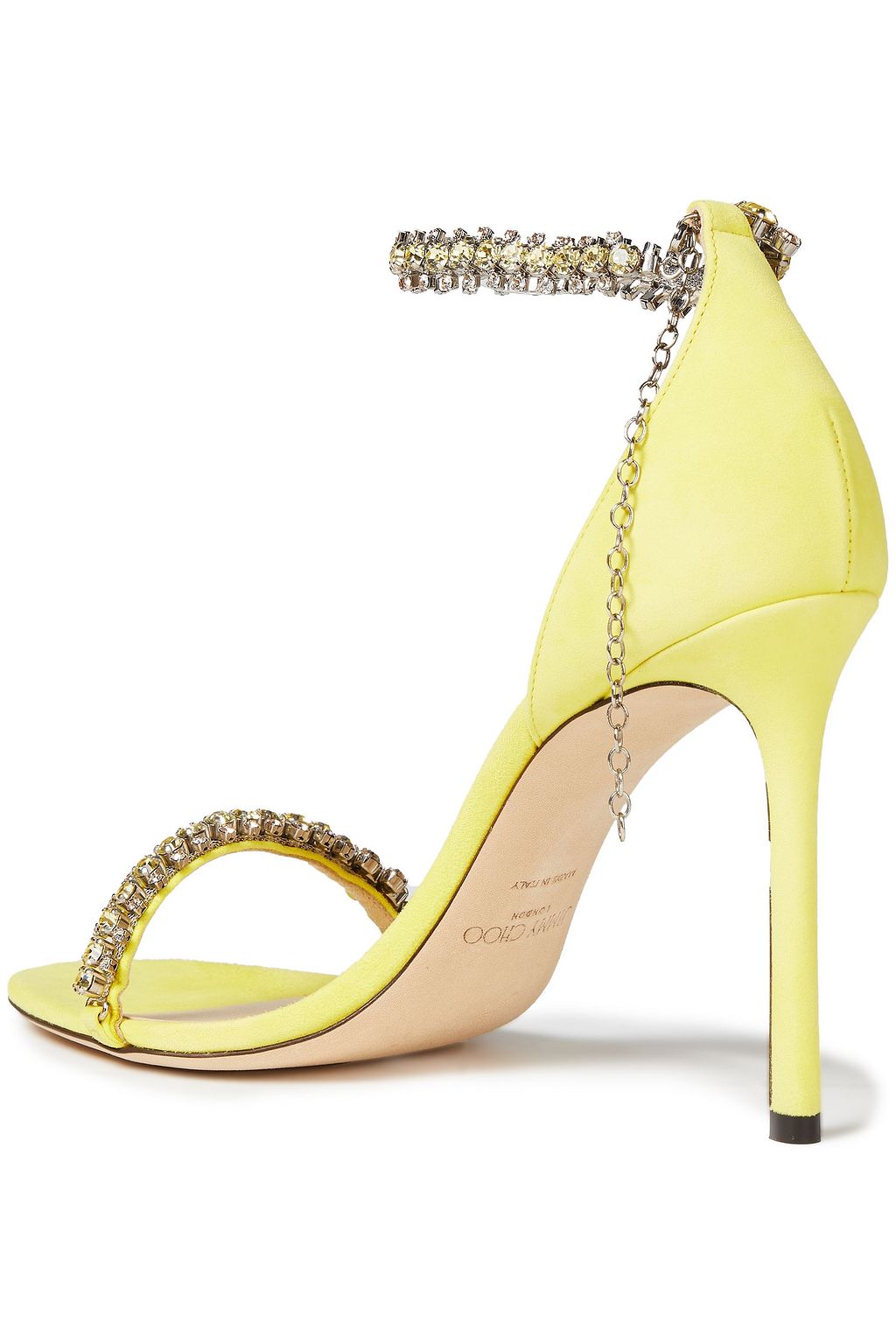JIMMY CHOO Shiloh 100 crystal-embellished suede sandals