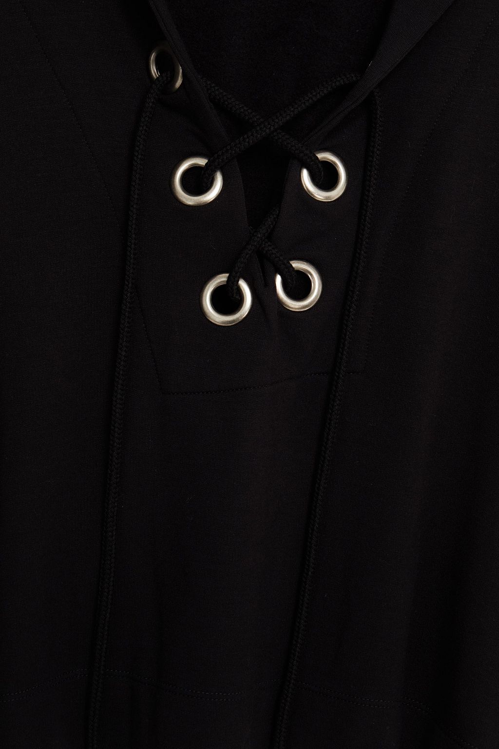 ENZA COSTA Lace-up fleece top