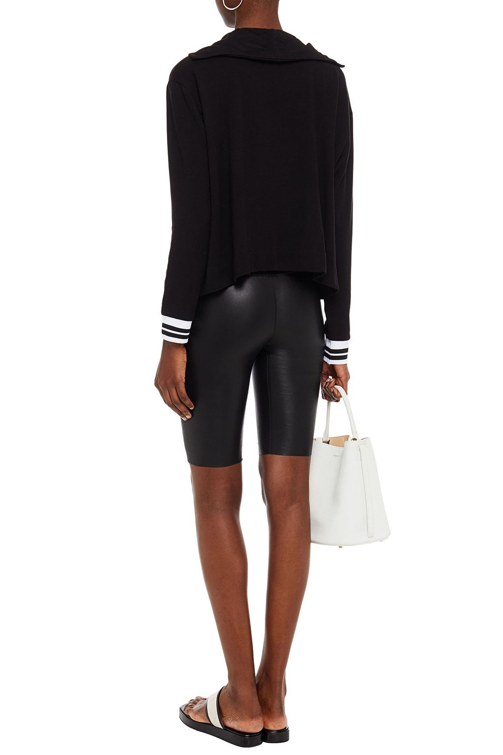 ENZA COSTA Lace-up fleece top