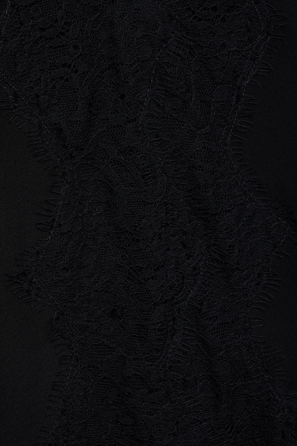 IRO Lace-trimmed silk crepe de chine top