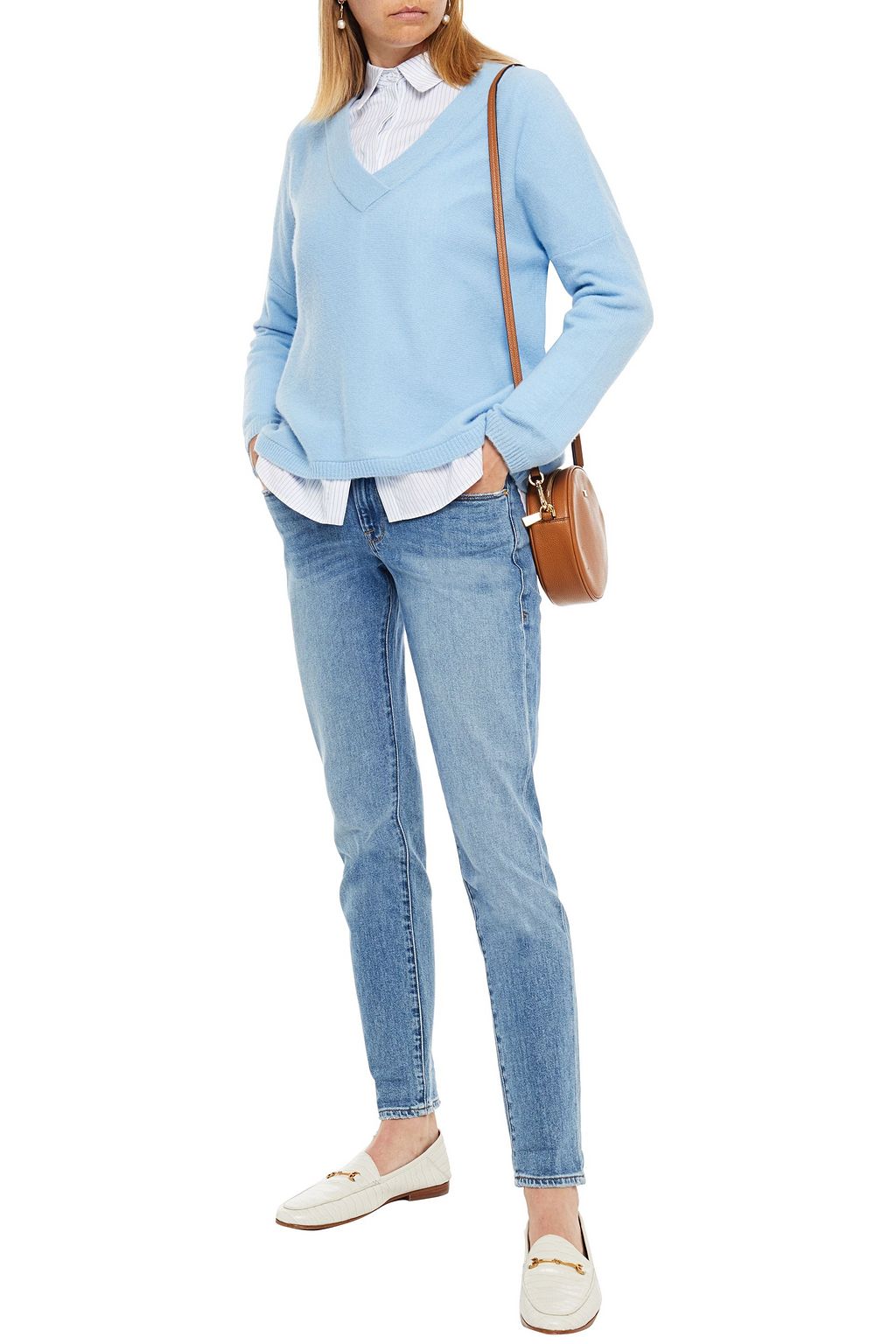 CHARLI Cedar mélange cashmere sweater