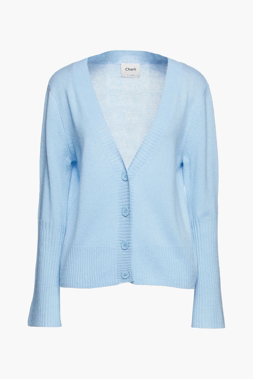 light blue cashmere cardigan