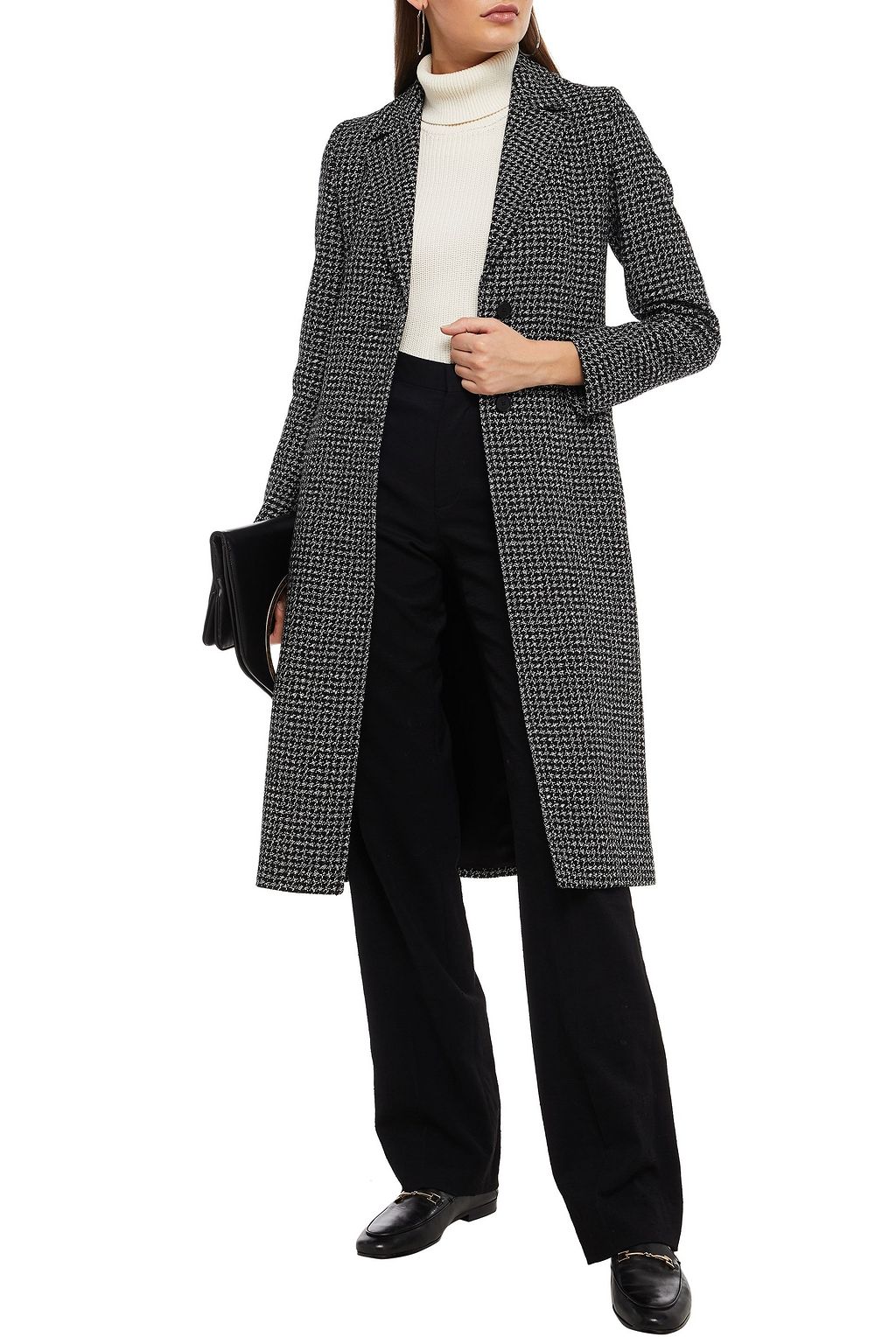 CLAUDIE PIERLOT Houndstooth tweed coat