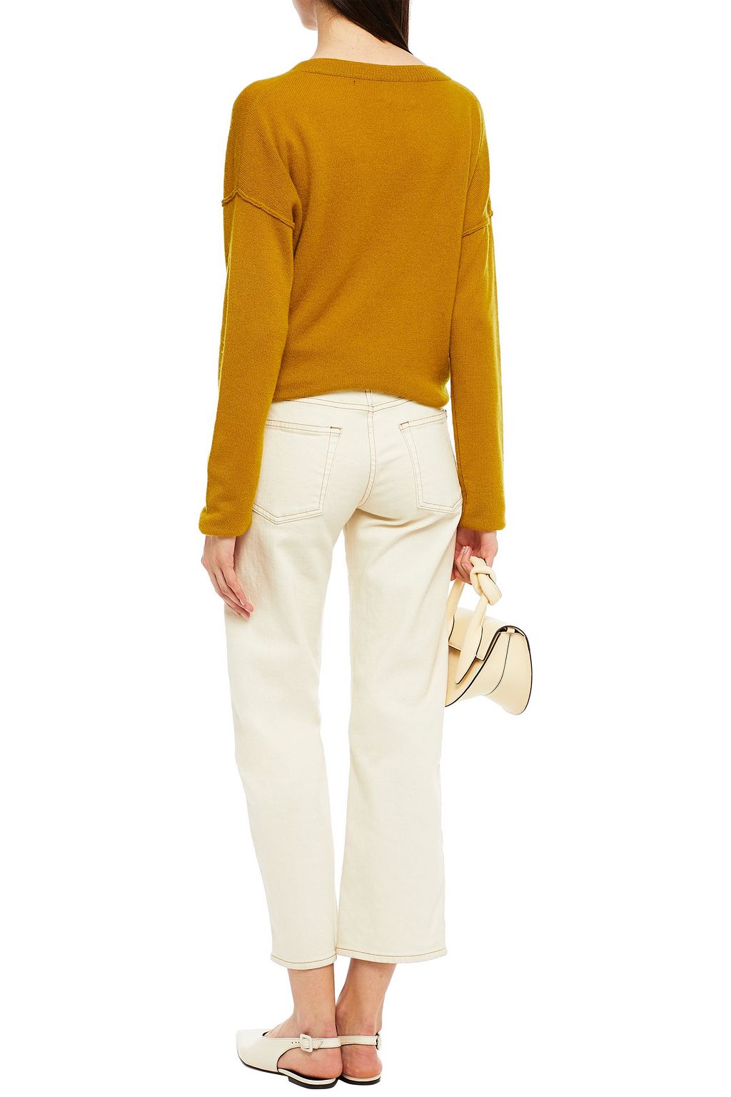 CHARLI Tie-front cashmere sweater
