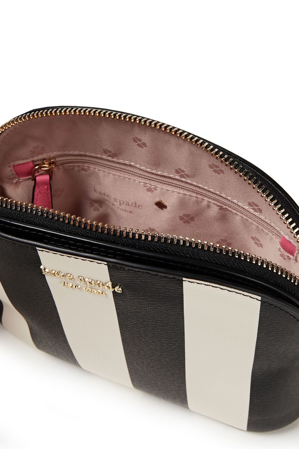 KATE SPADE NEW YORK Spencer small striped faux leather shoulder bag