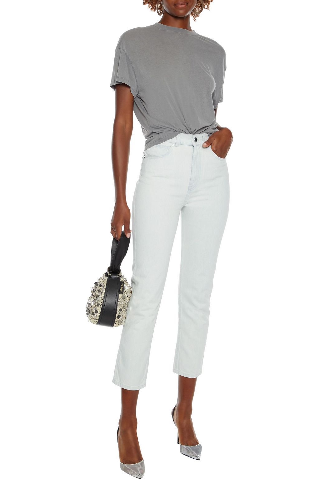 IRO Tegaza cropped high-rise slim-leg jeans