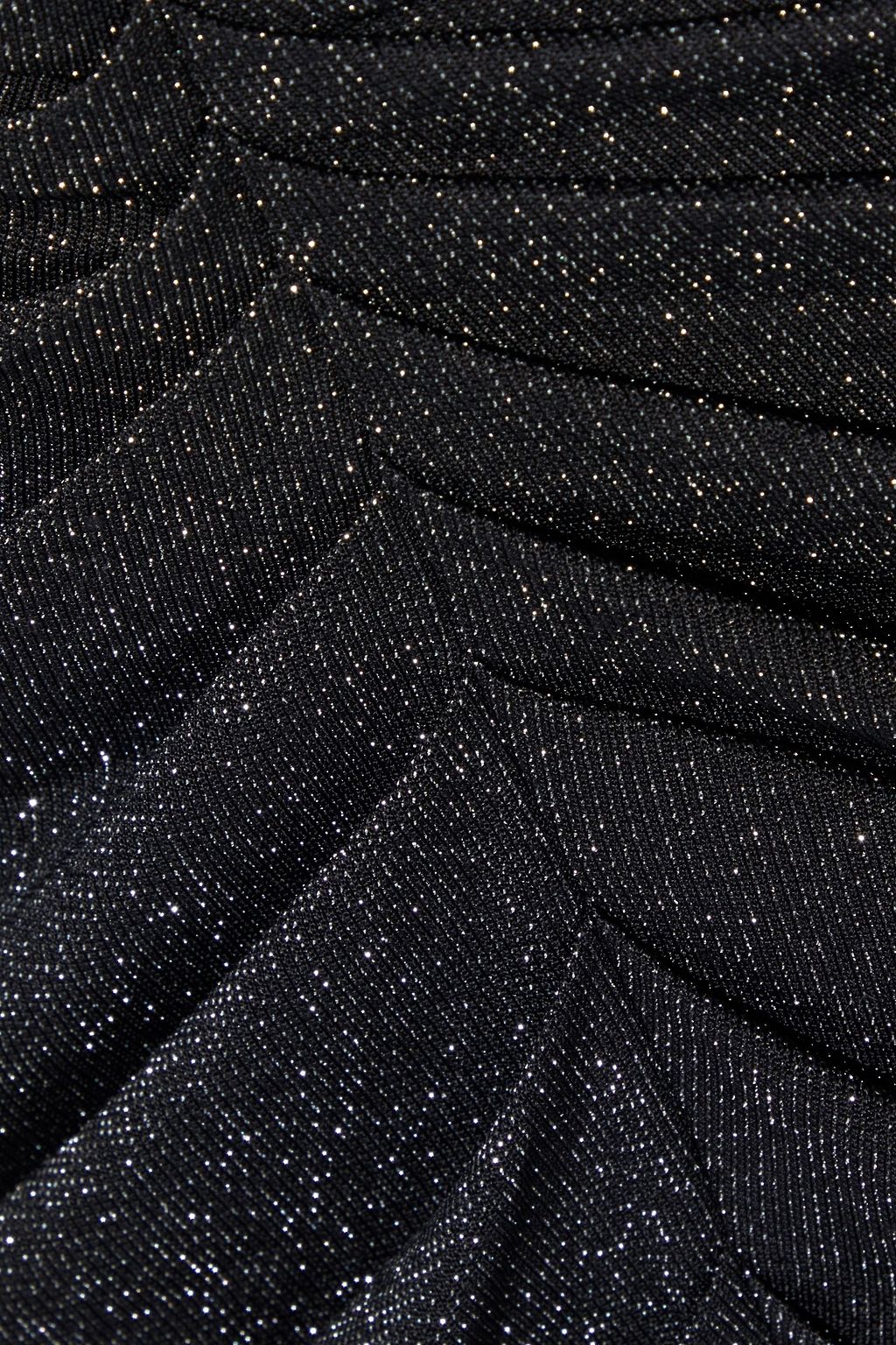 IRO Sargas ruched metallic stretch-knit mini skirt