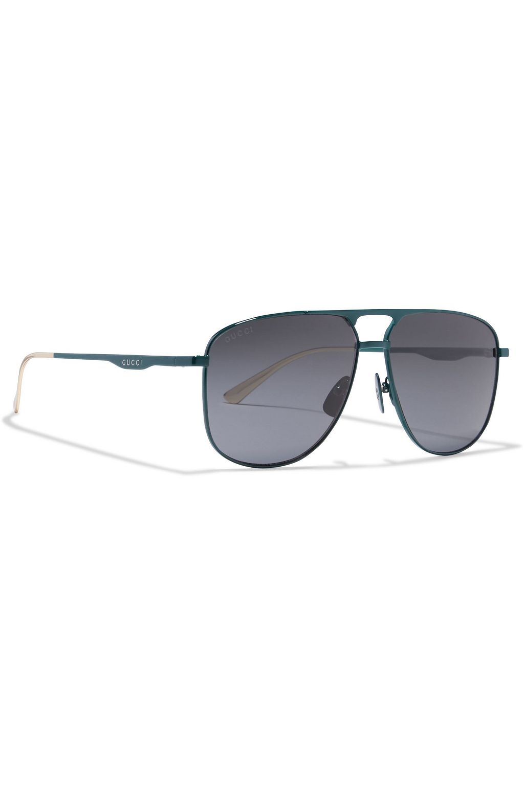 GUCCI Aviator-style coated-metal sunglasses