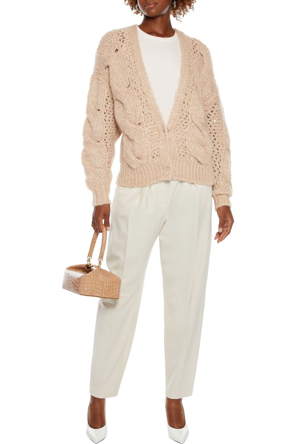 Beige Besty cable-knit cardigan | IRO 