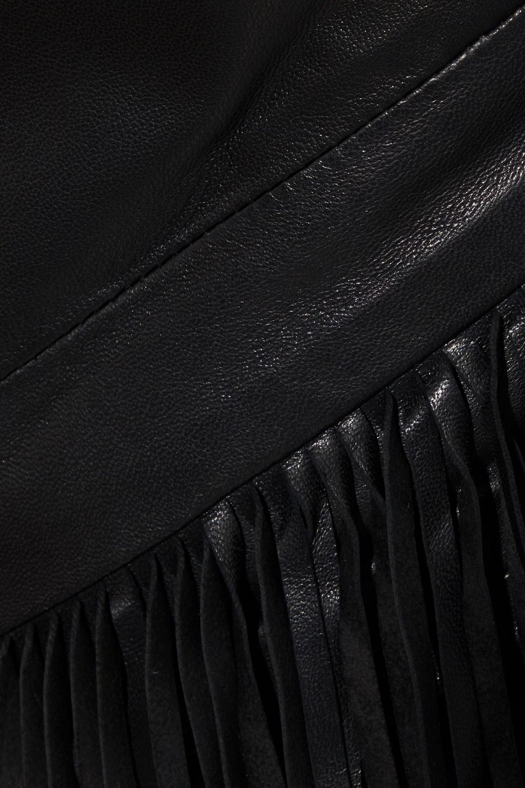 IRO Gentry fringed leather top