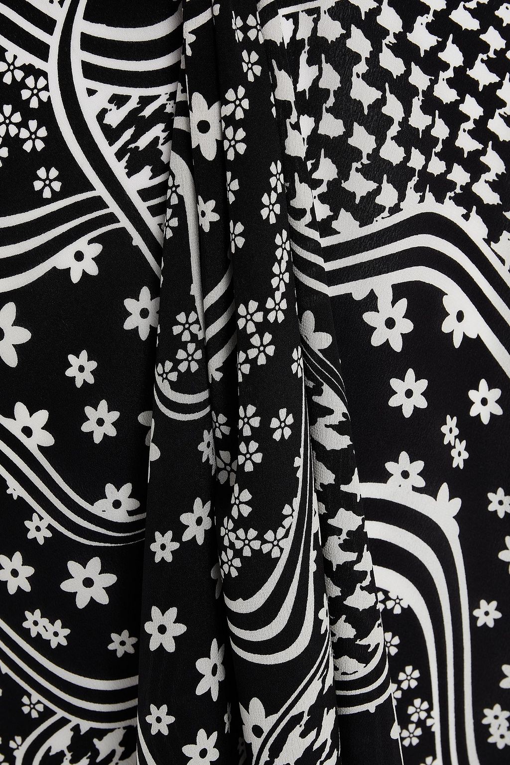 CLAUDIE PIERLOT Rasa open-back printed silk crepe de chine midi dress