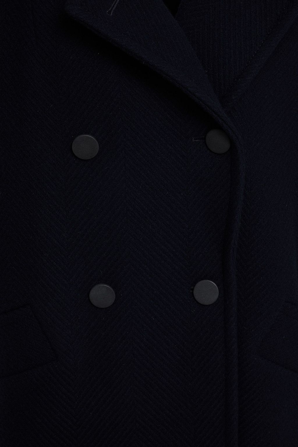CLAUDIE PIERLOT Double-breasted herringbone wool-felt coat