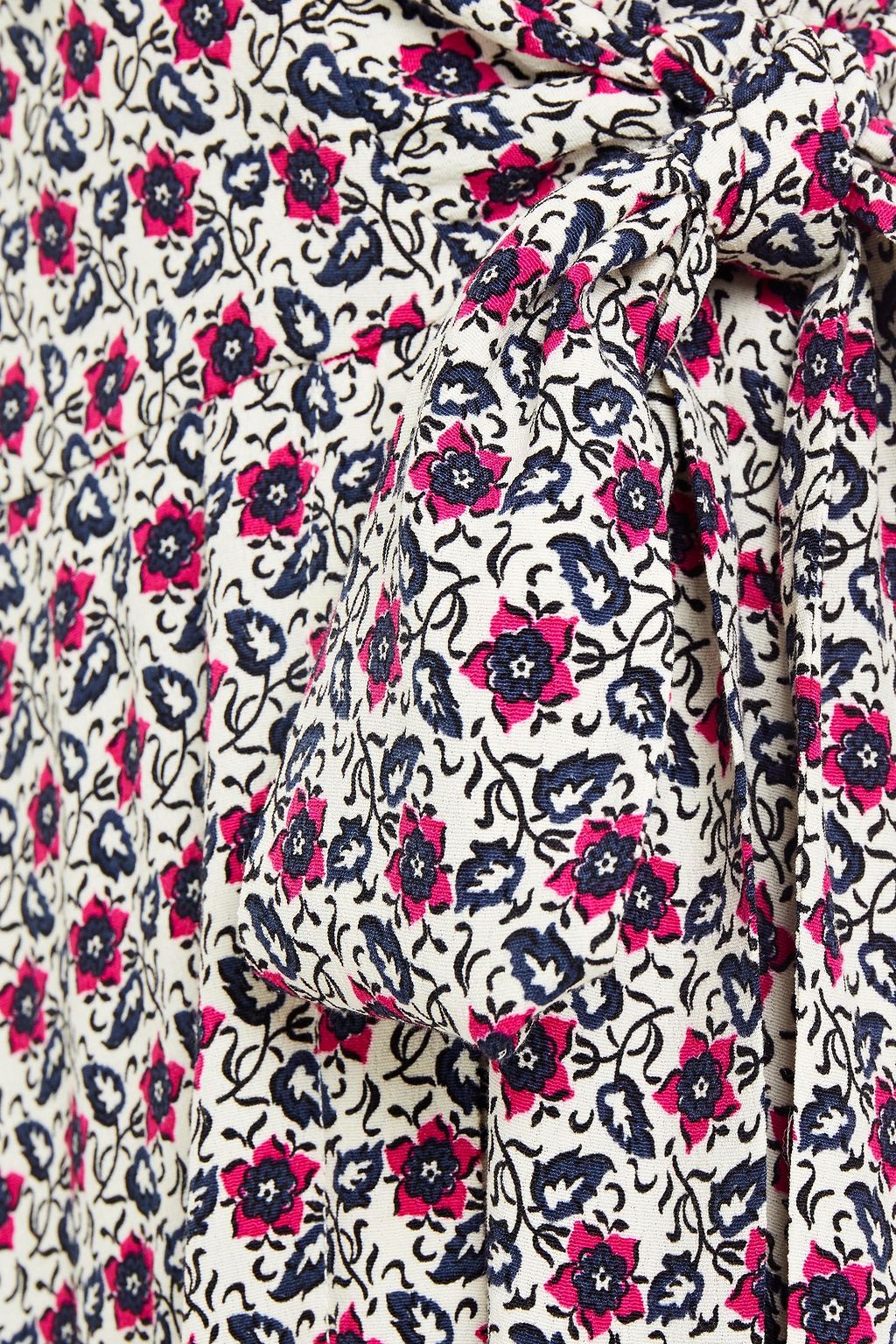 CLAUDIE PIERLOT Rapide asymmetric floral-print crepe wrap dress