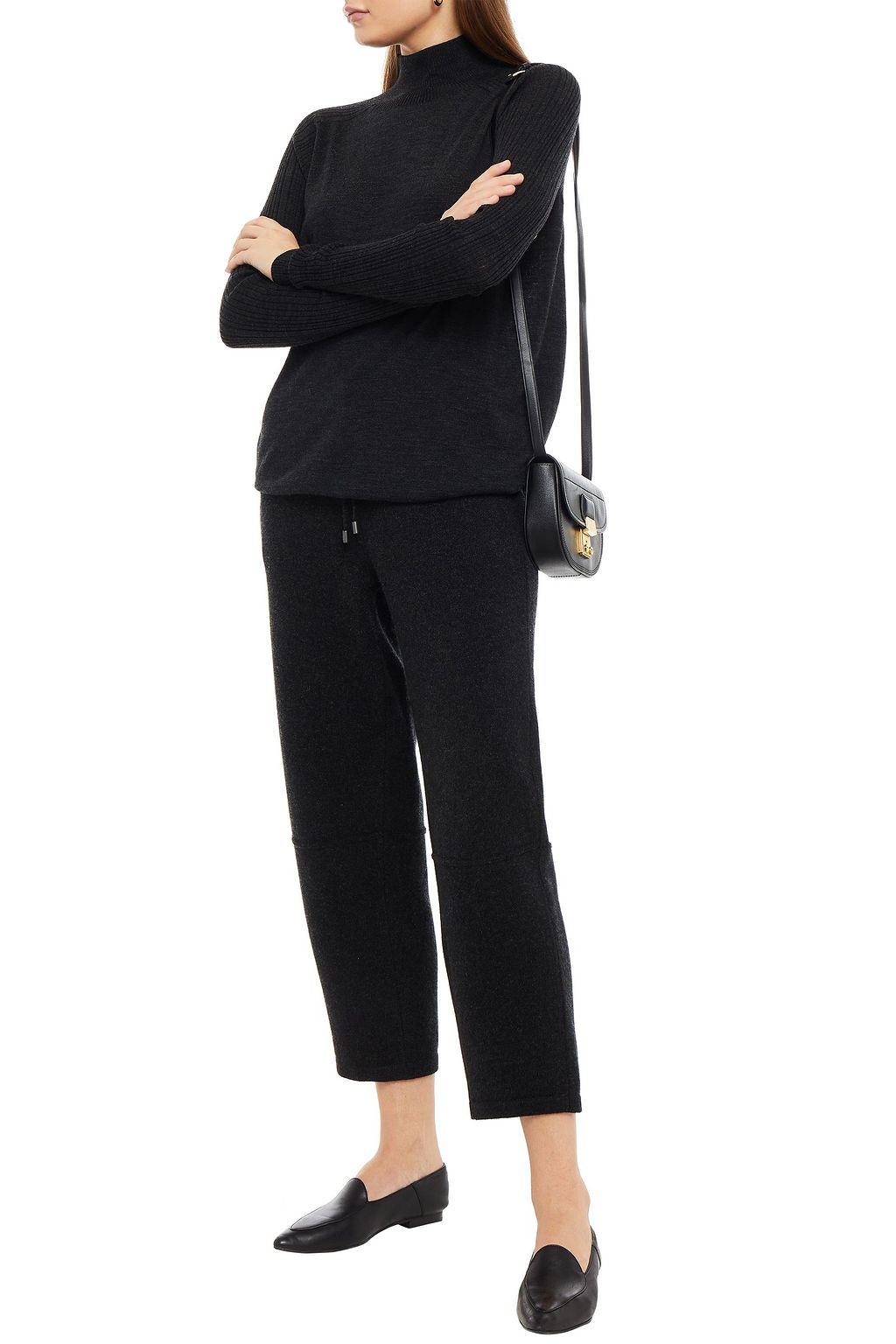 GENTRYPORTOFINO Mélange wool turtleneck sweater
