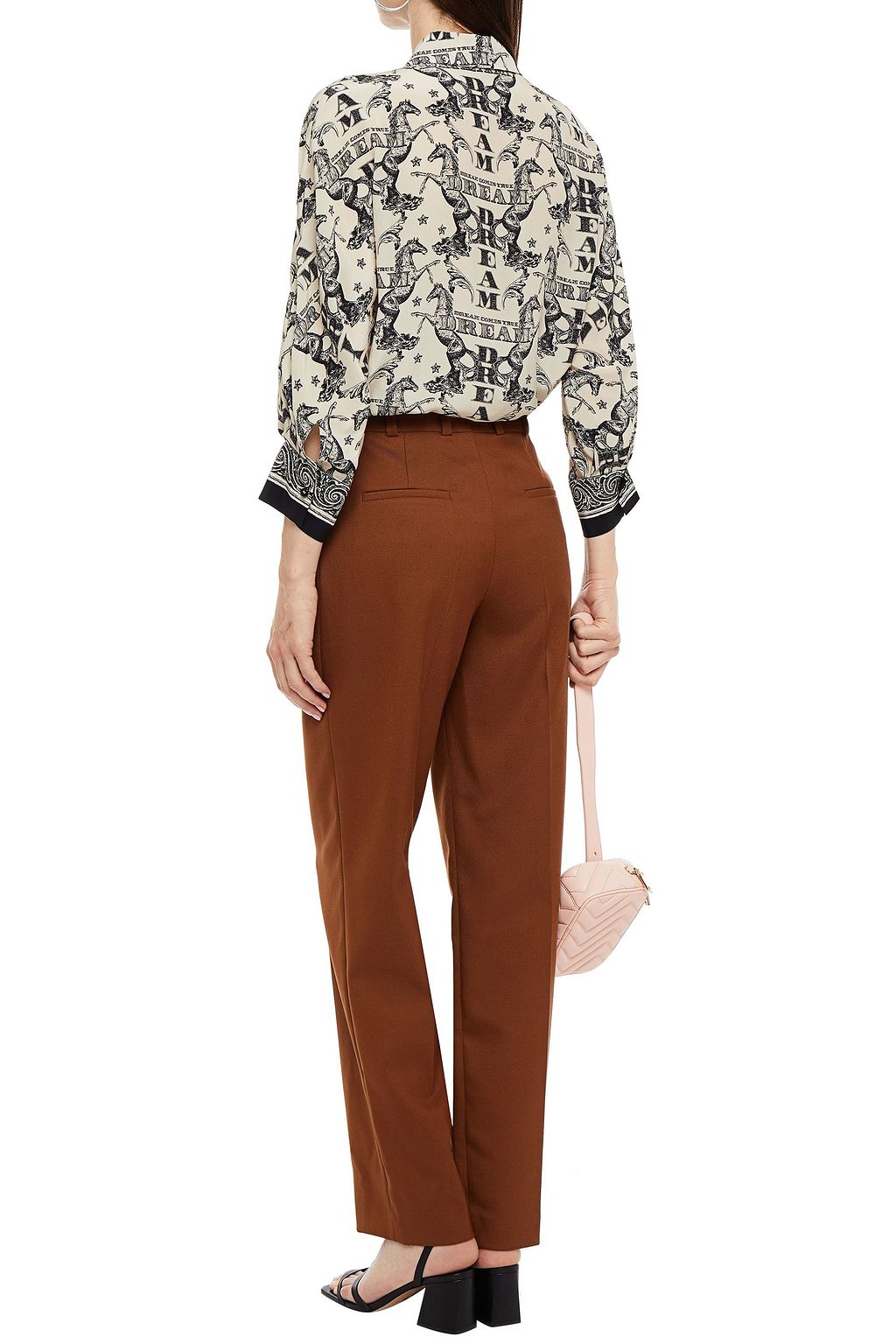CLAUDIE PIERLOT Prussebis pleated drill straight-leg pants