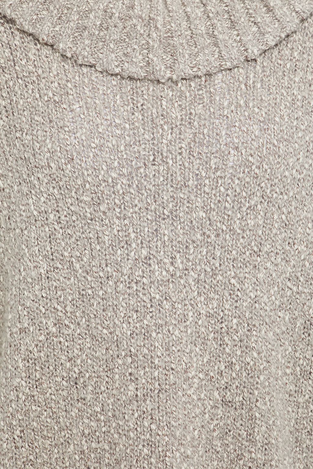 GENTRYPORTOFINO Mélange cotton-blend sweater