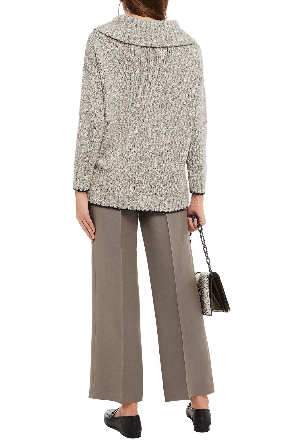 GENTRYPORTOFINO Mélange cotton-blend sweater