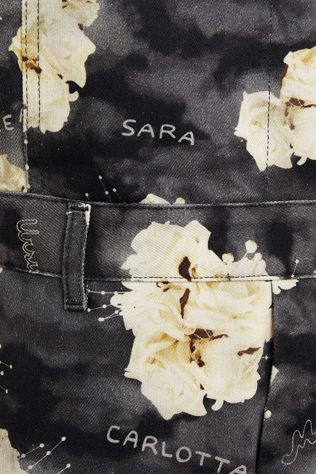 MM6 MAISON MARGIELA Cropped floral-print denim overalls