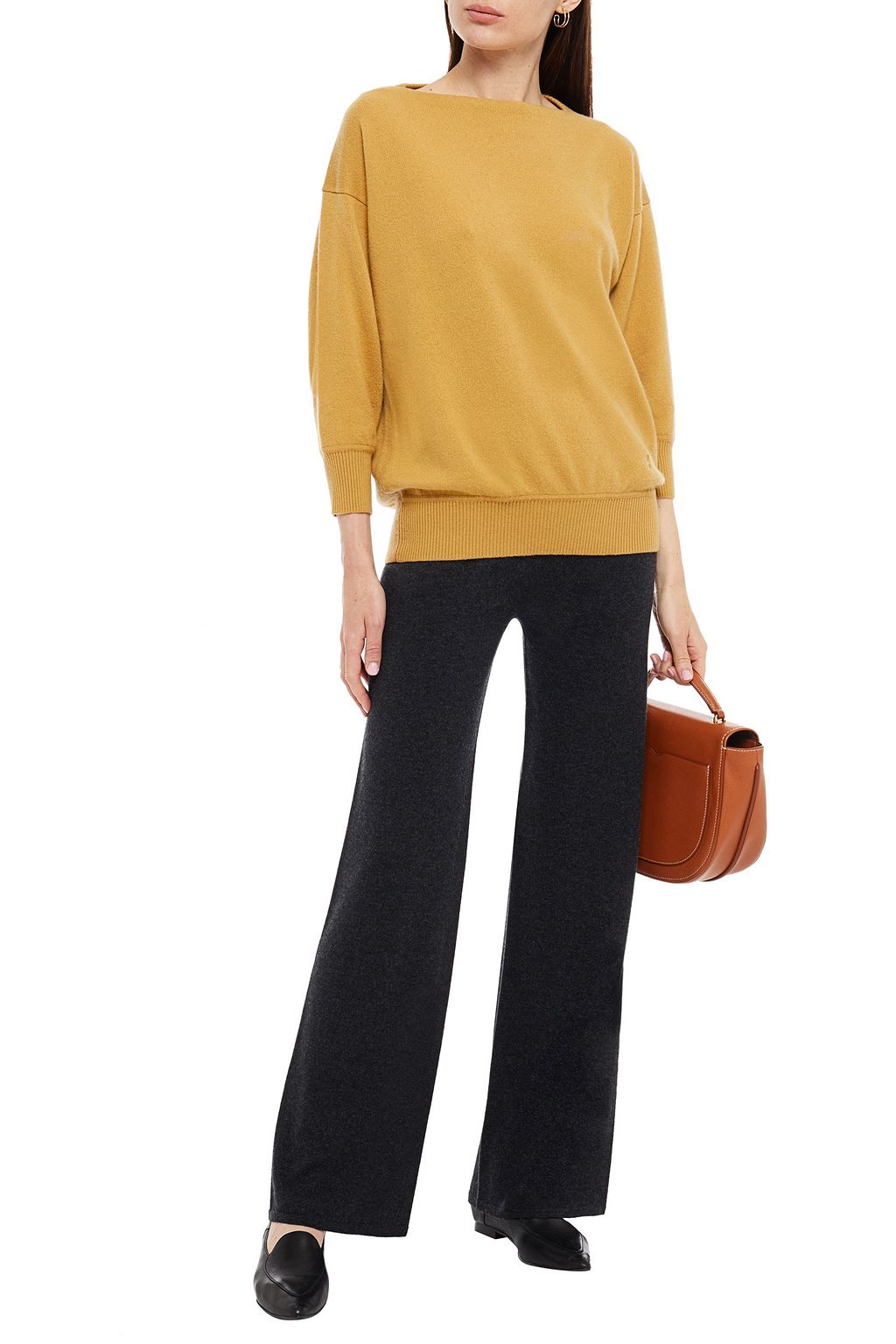 GENTRYPORTOFINO Wool and cashmere-blend wide-leg pants
