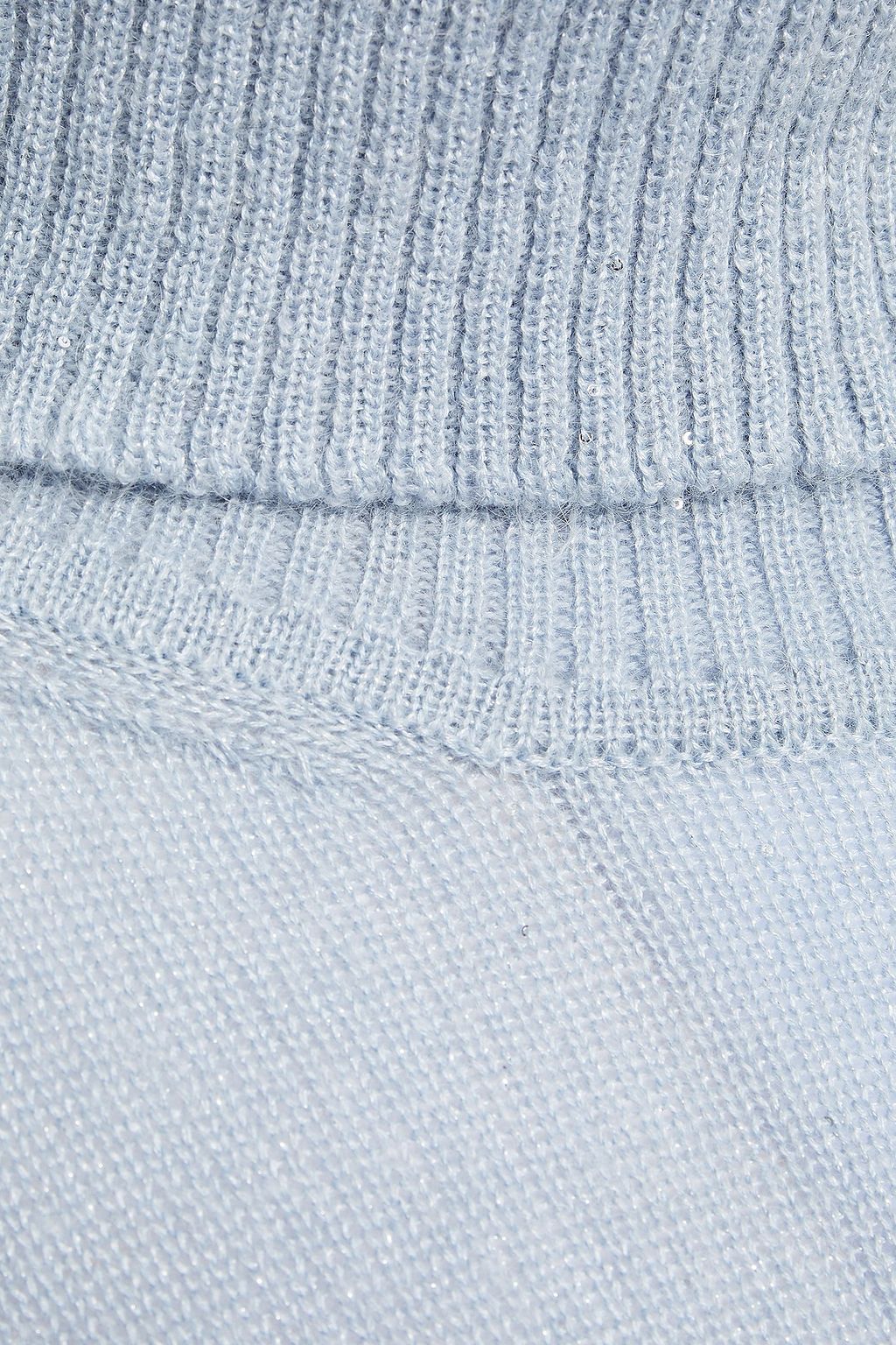 GENTRYPORTOFINO Fringed metallic cable-knit wool-blend sweater