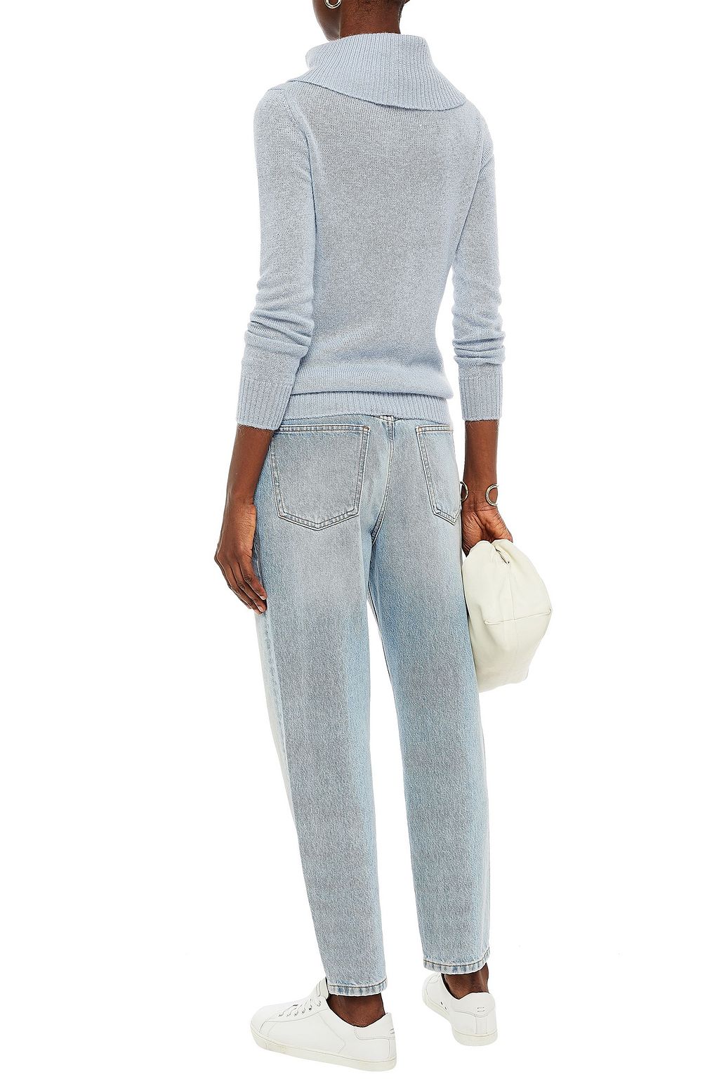 GENTRYPORTOFINO Fringed metallic cable-knit wool-blend sweater