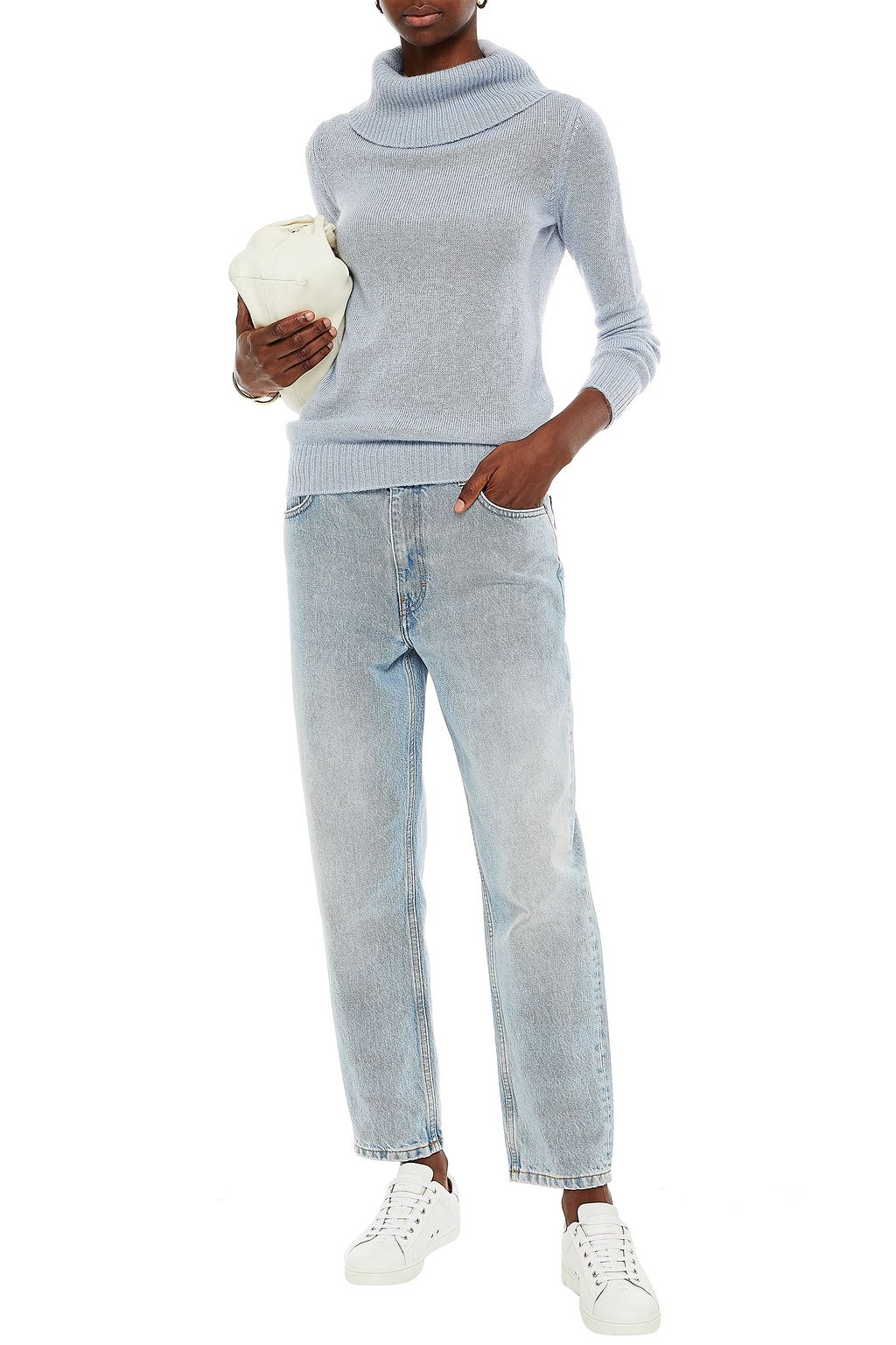 GENTRYPORTOFINO Fringed metallic cable-knit wool-blend sweater