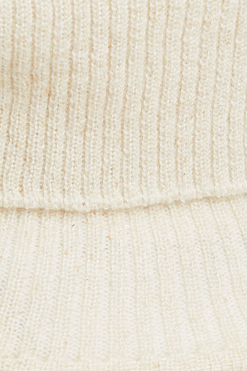 GENTRYPORTOFINO Fringed metallic cable-knit wool-blend sweater