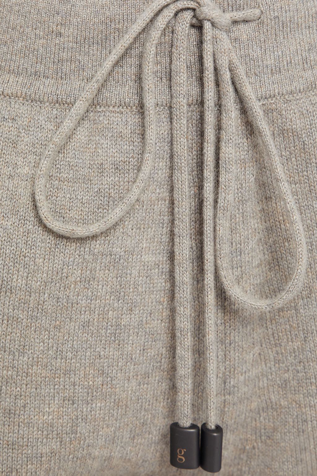 GENTRYPORTOFINO Mélange cashmere straight-leg pants
