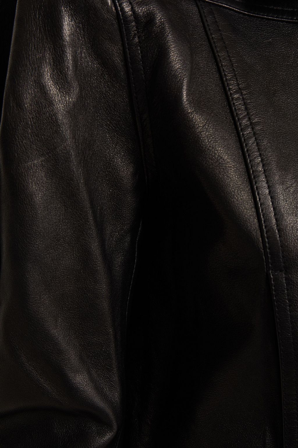 IRO Homer Cropped Lederjacke mit Raffung