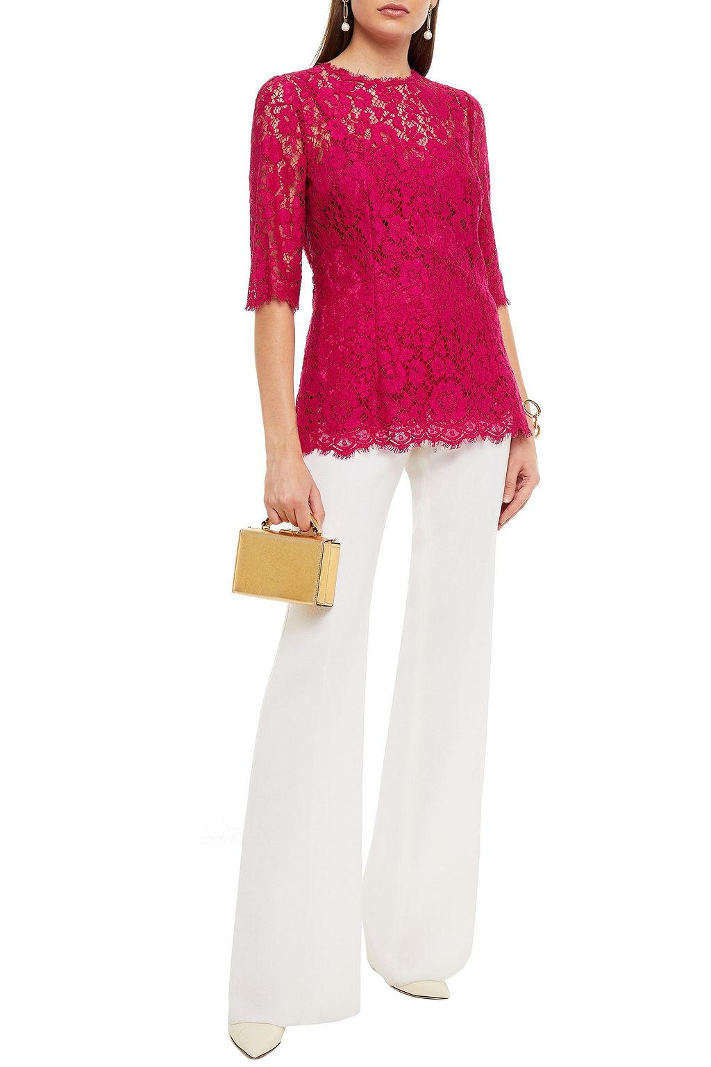 DOLCE&GABBANA Corded lace top