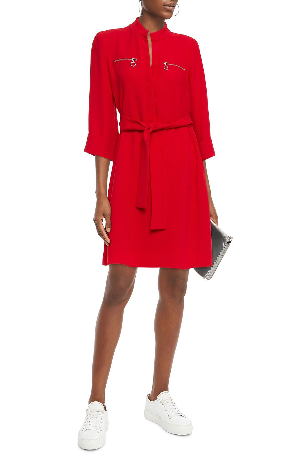 CLAUDIE PIERLOT Belted crepe dress